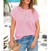 imagePRETTYGARDEN Womens Spring Tops 2026 Summer Shirts Crochet Cap Sleeve Sweater Pullover Cute Beach Vacation ClothesPink