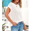 imagePRETTYGARDEN Womens Spring Tops 2026 Summer Shirts Crochet Cap Sleeve Sweater Pullover Cute Beach Vacation ClothesWhite