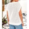 imagePRETTYGARDEN Womens Spring Tops 2026 Summer Shirts Crochet Cap Sleeve Sweater Pullover Cute Beach Vacation ClothesWhite