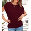 imagePRETTYGARDEN Womens Spring Tops 2026 Summer Shirts Crochet Cap Sleeve Sweater Pullover Cute Beach Vacation ClothesWine Red