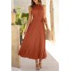 imagePRETTYGARDEN Womens Summer Casual Long Dress Sleeveless Halter Neck Swiss Dot Pleated Beach Maxi Sun Dresses