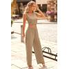 imagePRETTYGARDEN Womens Summer Casual Two Piece Outfits Sweatsuits Tank Scoop Neck Ribbed Knit Long Pants Tracksuits