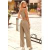 imagePRETTYGARDEN Womens Summer Casual Two Piece Outfits Sweatsuits Tank Scoop Neck Ribbed Knit Long Pants Tracksuits