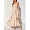 imagePRETTYGARDEN Womens Summer Dresses 2026 Casual Sleeveless Square Neck Formal Wedding Guest Beach Vacation Boho Maxi DressApricot