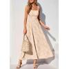 imagePRETTYGARDEN Womens Summer Dresses 2026 Casual Sleeveless Square Neck Formal Wedding Guest Beach Vacation Boho Maxi DressApricot