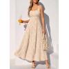 imagePRETTYGARDEN Womens Summer Dresses 2026 Casual Sleeveless Square Neck Formal Wedding Guest Beach Vacation Boho Maxi DressApricot