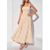 imagePRETTYGARDEN Womens Summer Dresses 2026 Casual Sleeveless Square Neck Formal Wedding Guest Beach Vacation Boho Maxi DressApricot