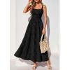 imagePRETTYGARDEN Womens Summer Dresses 2026 Casual Sleeveless Square Neck Formal Wedding Guest Beach Vacation Boho Maxi DressBlack