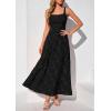 imagePRETTYGARDEN Womens Summer Dresses 2026 Casual Sleeveless Square Neck Formal Wedding Guest Beach Vacation Boho Maxi DressBlack