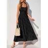 imagePRETTYGARDEN Womens Summer Dresses 2026 Casual Sleeveless Square Neck Formal Wedding Guest Beach Vacation Boho Maxi DressBlack