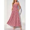 imagePRETTYGARDEN Womens Summer Dresses 2026 Casual Sleeveless Square Neck Formal Wedding Guest Beach Vacation Boho Maxi DressDusty Pink