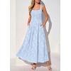 imagePRETTYGARDEN Womens Summer Dresses 2026 Casual Sleeveless Square Neck Formal Wedding Guest Beach Vacation Boho Maxi DressLight Blue