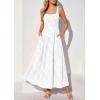 imagePRETTYGARDEN Womens Summer Dresses 2026 Casual Sleeveless Square Neck Formal Wedding Guest Beach Vacation Boho Maxi DressWhite
