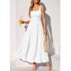 imagePRETTYGARDEN Womens Summer Dresses 2026 Casual Sleeveless Square Neck Formal Wedding Guest Beach Vacation Boho Maxi DressWhite