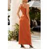 imagePRETTYGARDEN Womens Summer Formal Wedding Guest Dresses One Shoulder Spaghetti Strap High Slit Maxi Bodycon DressBrown