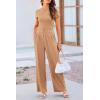 imagePRETTYGARDEN Womens Summer Knit 2 Piece Outfit Short Sleeve Crop Tee Tops Wide Leg Pants Set Tracksuit Loungewear