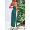 imagePRETTYGARDEN Womens Summer Long Bodycon Dress Sexy Strapless Back Slit Cocktail Party Tube Maxi Dresses Lake BlueMedium