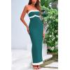 imagePRETTYGARDEN Womens Summer Long Bodycon Dress Sexy Strapless Back Slit Cocktail Party Tube Maxi Dresses Lake BlueMedium