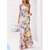 imagePRETTYGARDEN Womens Summer One Shoulder Maxi Dress 2026 Floral Sleeveless Bodycon Mesh Long Beach Vacation Sun DressesApricot Blue Flower