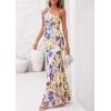 imagePRETTYGARDEN Womens Summer One Shoulder Maxi Dress 2026 Floral Sleeveless Bodycon Mesh Long Beach Vacation Sun DressesApricot Blue Flower