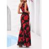 imagePRETTYGARDEN Womens Summer One Shoulder Maxi Dress 2026 Floral Sleeveless Bodycon Mesh Long Beach Vacation Sun DressesBlack Red Flower