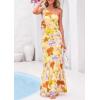 imagePRETTYGARDEN Womens Summer One Shoulder Maxi Dress 2026 Floral Sleeveless Bodycon Mesh Long Beach Vacation Sun DressesFloral Apricot