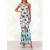imagePRETTYGARDEN Womens Summer One Shoulder Maxi Dress 2026 Floral Sleeveless Bodycon Mesh Long Beach Vacation Sun DressesFloral Blue Rose