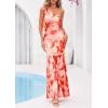 imagePRETTYGARDEN Womens Summer One Shoulder Maxi Dress 2026 Floral Sleeveless Bodycon Mesh Long Beach Vacation Sun DressesOrange Watercolour