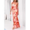 imagePRETTYGARDEN Womens Summer One Shoulder Maxi Dress 2026 Floral Sleeveless Bodycon Mesh Long Beach Vacation Sun DressesOrange Watercolour