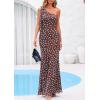 imagePRETTYGARDEN Womens Summer One Shoulder Maxi Dress 2026 Floral Sleeveless Bodycon Mesh Long Beach Vacation Sun DressesPolka Dot Brown