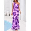 imagePRETTYGARDEN Womens Summer One Shoulder Maxi Dress 2026 Floral Sleeveless Bodycon Mesh Long Beach Vacation Sun DressesPurple Flower