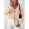 imagePRETTYGARDEN Womens Tie Front Cardigan Summer 2026 Long Sleeve Crochet Sweaters Cardigan Boho Cover Up Beach Vacation ClothesBeige
