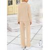 imagePRETTYGARDEN Womens Winter 2 Piece Sweater Set Long Sleeve Quarter Zip Sweatshirt Wide Leg Pants Fall Outfits Tracksuit