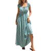imagePRETTYGARDEN Boho Maxi Dresses for Women 2026 Summer Floral Wedding Guest Dress Resort Wear Spring Long Flowy Beach SundressGreen Pink Floral