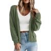 imagePRETTYGARDEN Cardigan Sweaters for Women Lightweight Knit Button Up V Neck Shrugs 2026 Trendy Winter Fall Fashion ClothingArmy Green
