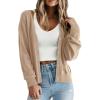 imagePRETTYGARDEN Cardigan Sweaters for Women Lightweight Knit Button Up V Neck Shrugs 2026 Trendy Winter Fall Fashion ClothingKhaki