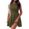 imagePRETTYGARDEN Cocktail Dresses for Women Summer 2026 Elegant Classy Spring A Line Sleeveless Mini Short Party Dress PocketsArmy Green