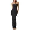 imagePRETTYGARDEN Summer Dresses for Women 2026 Lace Floral Bodycon Semi Formal Party Wedding Guest Boho Maxi DressBlack