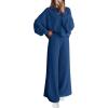 imagePRETTYGARDEN Women 2 Piece Outfits 2026 Spring Sweatsuits Crewneck Sweatshirt Wide Leg Sweatpants Lounge Sets TracksuitRoyal Blue