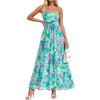 Floral Blue Green