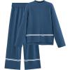 imagePRETTYGARDEN Womens 2 Piece Lounge Sets 2024 Winter Travel Outfits Long Sleeve Pullover Sweater Wide Leg Pants Tracksuits BlueMedium