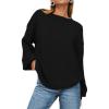 imagePRETTYGARDEN Womens 2026 Fall Sweaters Casual Crew Neck Long Sleeve Pullover Tops Ribbed Knit Loose Fit Winter ClothesBlack