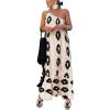Beige Black Floral