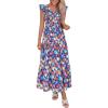 Blue Multicolored Floral