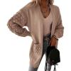 imagePRETTYGARDEN Womens Cardigan Sweaters Fall Clothes Open Front Cable Knit Oversized Winter Coats Outerwear