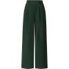 imagePRETTYGARDEN Womens Dress Pants Dressy Casual Palazzo High Elastic Waisted Wide Leg Work Office Trousers PantsDark Green