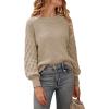 imagePRETTYGARDEN Womens Fall 2026 Pullover Sweater Casual Long Sleeve Loose Chunky Knit Tops Blouse Winter Fashion ClothingApricot