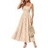 imagePRETTYGARDEN Womens Summer Dresses 2026 Casual Sleeveless Square Neck Formal Wedding Guest Beach Vacation Boho Maxi DressApricot