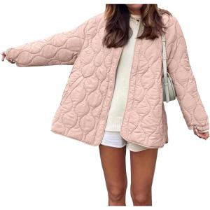 imagePRETTYGARDEN Womens Fall Clothes Trendy Casual Lightweight Jackets Oversized Winter Coat Outerwear with Pockets