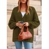 imagePRETTYGARDEN Fall Chunky Cardigan Sweaters for Women 2026 Button Long Lantern Sleeve Knit Oversized Coats with PocketsArmy Green